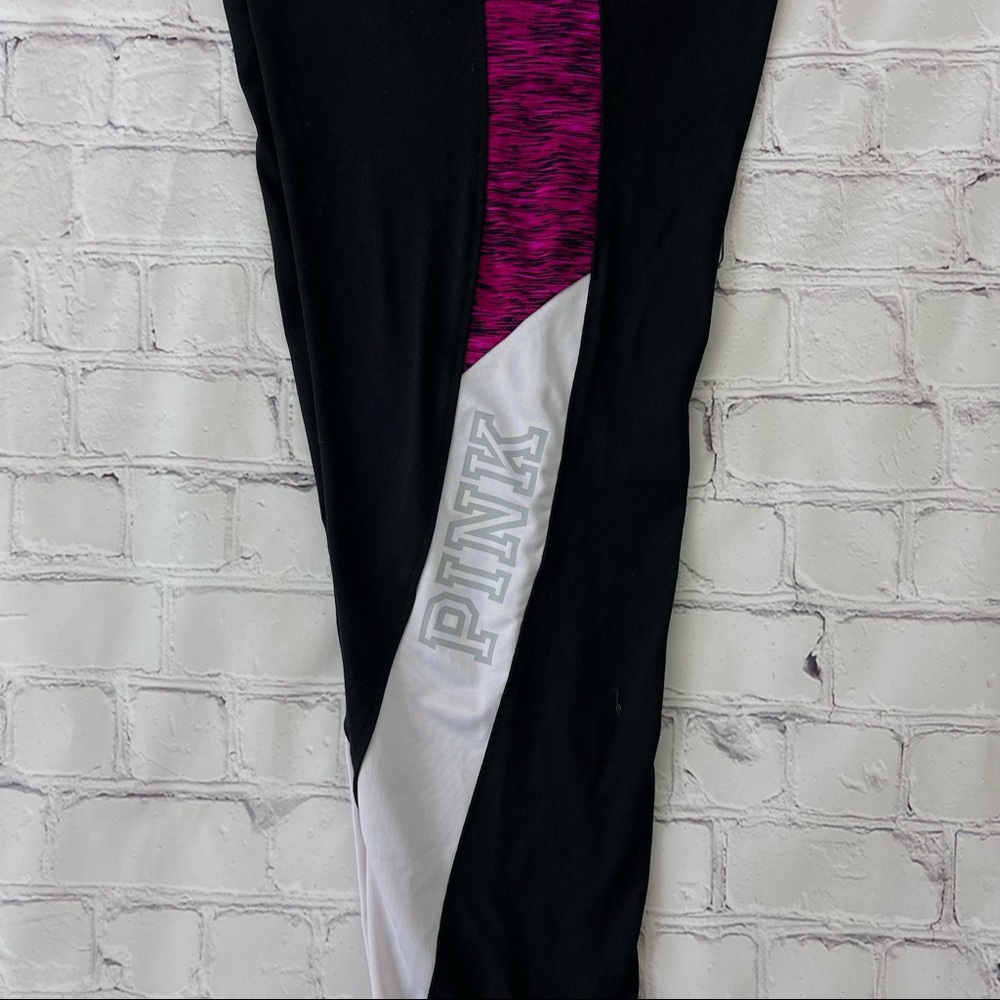 PINK Victoria's Secret ultimate leggings black with white patch size M - Picture 5 of 8